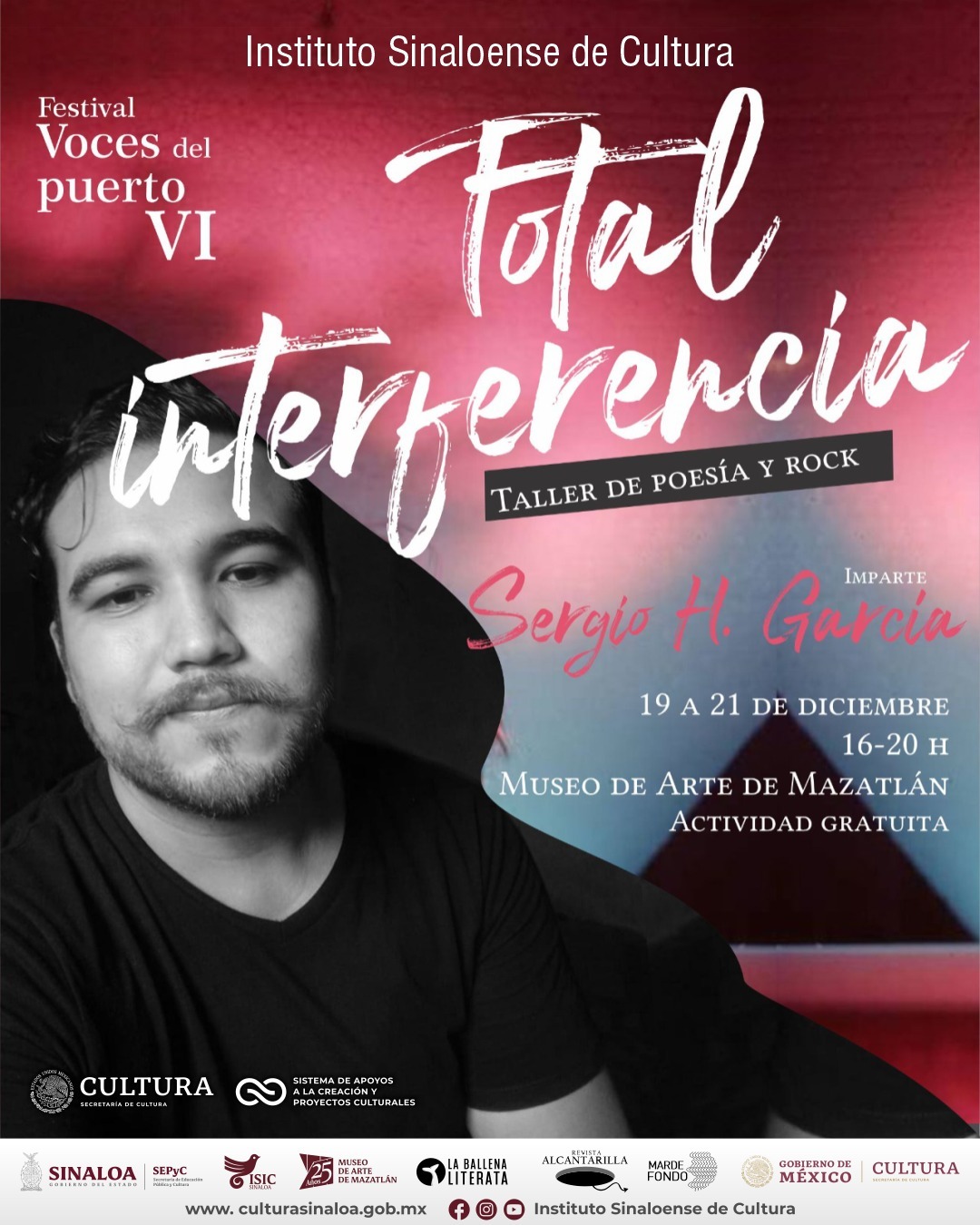 “Total interferencia”, taller gratuito de poesía y rock con Sergio H. García